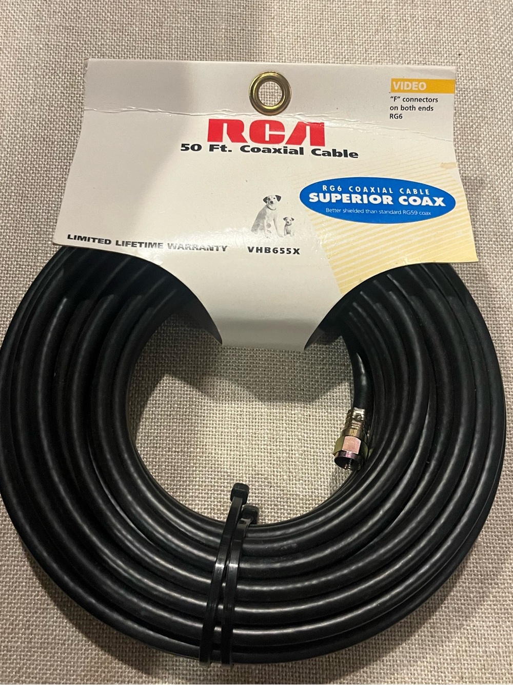 NWT RCA 50 FT. COAXIAL CABLE- RG6